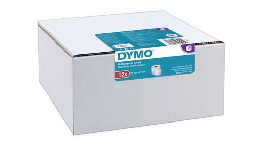 Dymo 11354, 2093095, 57mm x 32mm, originálne papierové štítky, 12ks