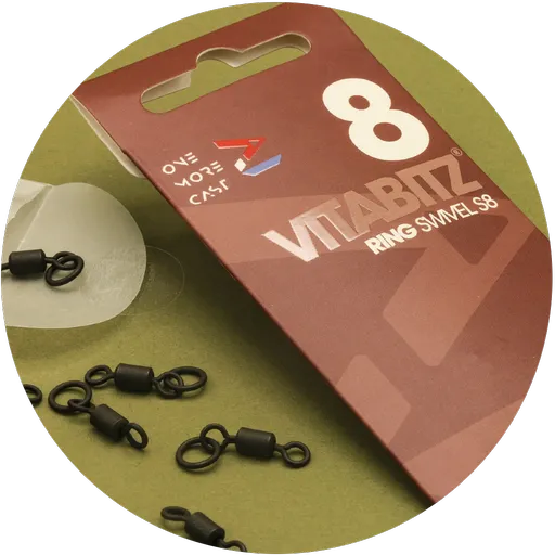 One more cast obratlík s krúžkom vitabitz ring swivels 8 ks veľkosť 8