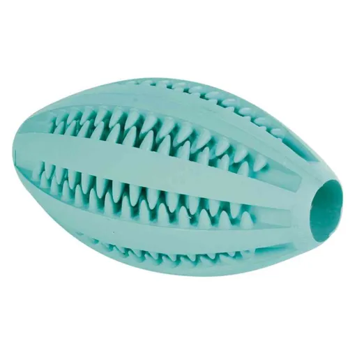 TRIXIE Dentafun Rugby lopta Hračka pre psov s mätou zelená 11 cm
