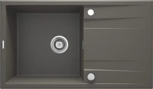 DEANTE DEANTE - Eridan antracit metalic - Granitový drez s odkvapkávačom ZQE_T113