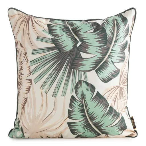 ArtFir Obliečka na vankúš GARDEN 13A | krémová/zelená 45 x 45 cm