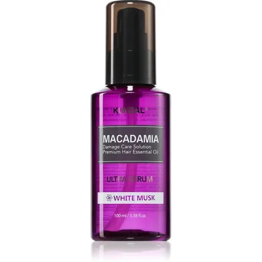 KUNDAL Macadamia Ultra Serum White Musk regeneračné olejové sérum pre poškodené vlasy 100 ml