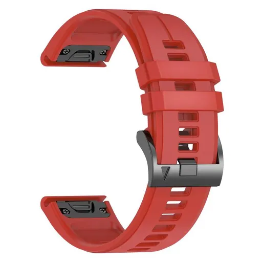 SILICONE Vymeniteľný remienok QuickFit pre Garmin - šírka 22mm červený