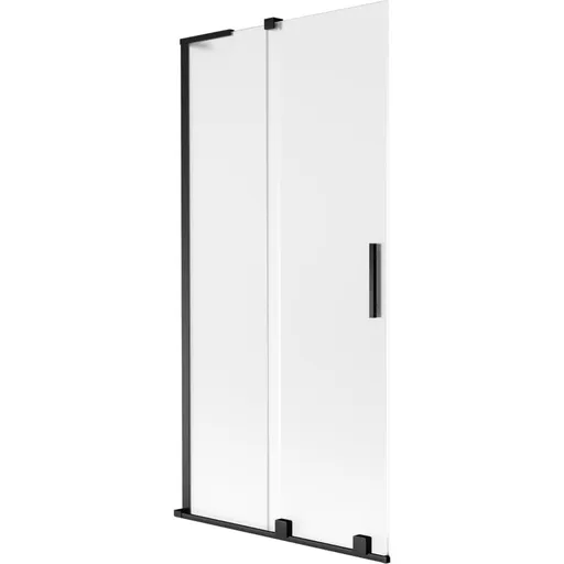 MEXEN/S - Velar L dvojkrídlová posuvná vaňová zástena 95 x 150, dekor, čierna 896-095-003-31-70