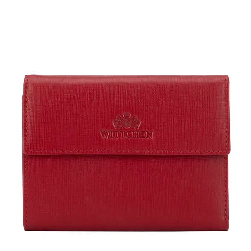 Dámska kožená peňaženka saffiano červená 14-1S-044-LG3