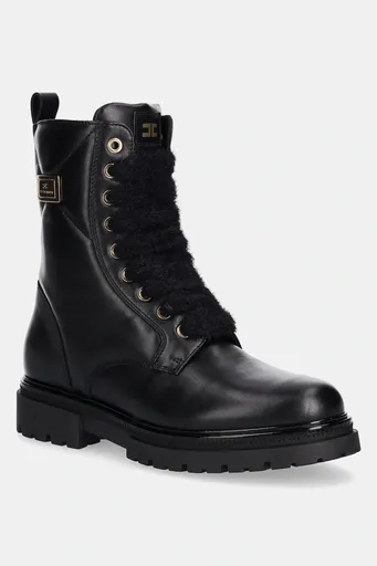 Kožené členkové topánky Elisabetta Franchi