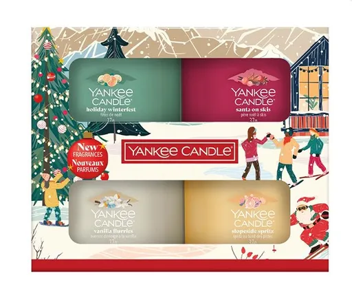 YANKEE CANDLE Vianočný set vonných sviečok 4 x 37g