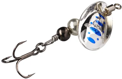 Gunki rotačka dots spotted 2h full silver-blue - veľkosť 2 hmotnosť 3,8 g