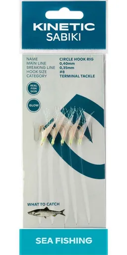 Kinetic nadväzec sabiki trembler holo fishskin pearl flash 130 cm #4