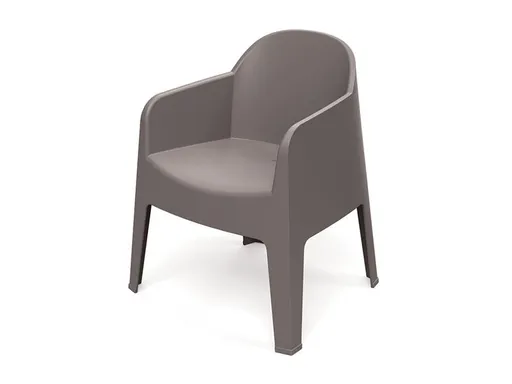 Stolička záhradná MILANE 680x600x805mm - zemito hnedá