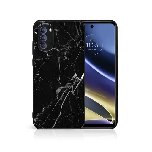 MY ART Ochranný kryt pre Motorola Moto G31 / G41 BLACK MARBLE (142)