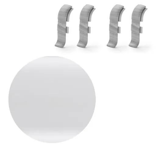 Spojka k soklu Naturel biela , PVC dĺžka 0,5 cm, výška hrany 56 mm, NATNGTF00