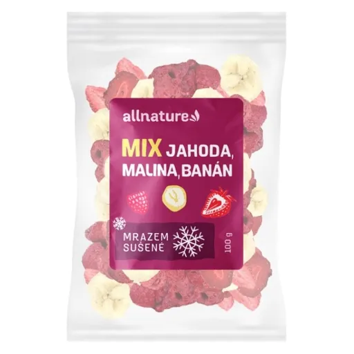 ALLNATURE Mix lyofilizovaného ovocia jahoda, malina, banán 100 g