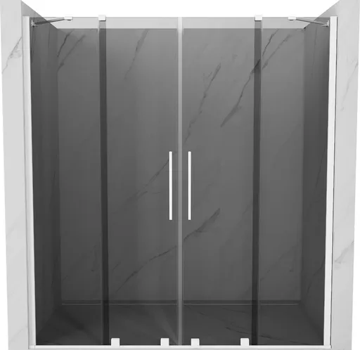 MEXEN/S - Velar Duo posuvné sprchové dvere 200, grafit, biela 871-200-000-42-20