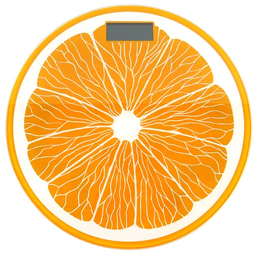 MAKRO - Váha osobná sklo do 180kg, priemer 30cm, pomaranč