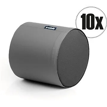 SakyPaky Sedacie vaky - 10× Taburetka PUR sivá oceľová (8595653210460)