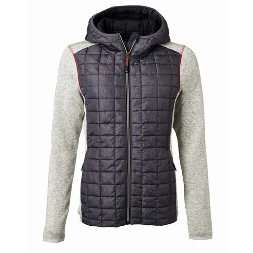 James & Nicholson (Daiber) Dámska hybridná bunda JN771 - Svetlošedý melír / antracitový melír | L