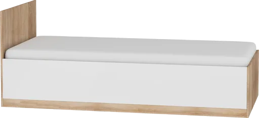 ArtCross Jednolôžková posteľ MAXIMUS MXS-19 | 90 x 200 cm Farba: Dub sonoma svetlý / biely lesk