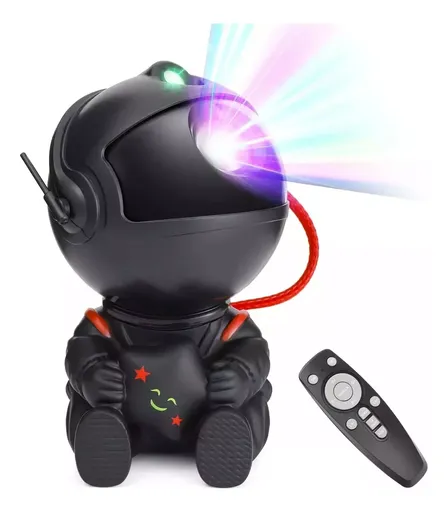 Nočný projektor hviezd s diaľkovým ovládačom - ASTRONAUT - čierna