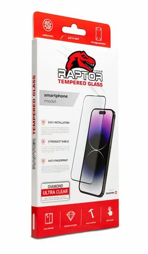 SWISSTEN RAPTOR DIAMOND ULTRA CLEAR 3D TEMPEROVANÉ SKLO APPLE IPHONE 7/8/SE 2020/SE 2022 ČIERNE