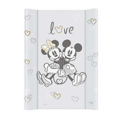 CEBA BABY Podložka prebaľovacia s pevnou doskou COMFORT (50x70) Disney Minnie & Mickey Grey