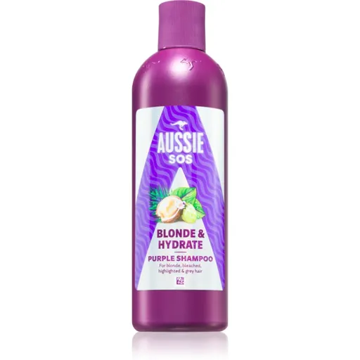 Aussie SOS Blonde & Hydrate fialový tónovací šampón pre blond vlasy 300 ml