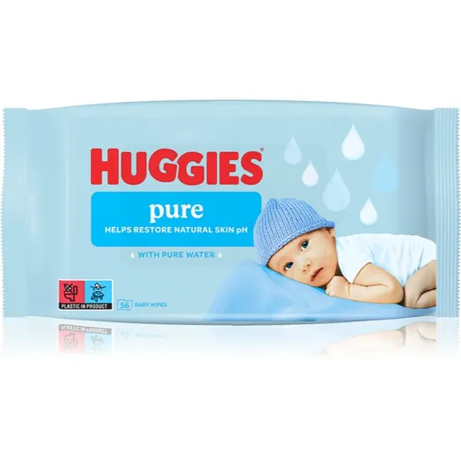 Huggies Pure čistiace utierky pre deti od narodenia 56 ks