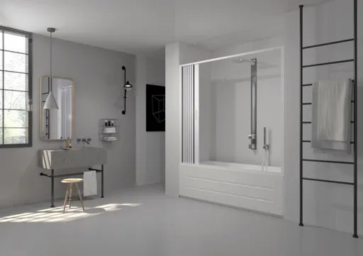 FORTE - Vaňová zástena FLEX - VASCA MARTE NEW - Rozmer A - 140 - 170 cm, Rozmer C - 150 cm, Typ otvárania - Zatváranie na stranu OLBBXF200001