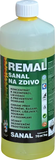 REMAL SANAL NA MURIVO - protiplesňový náter pod farbu bezfarebný 0,9 kg