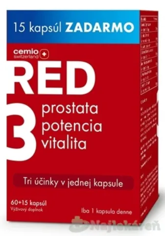 Cemio RED3 kapsule 60+15 zadarmo (75 ks)