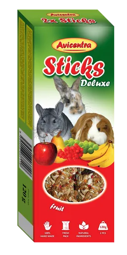 AVICENTRA tyčinky s ovocím pre králiky a morčatá 2ks/120g