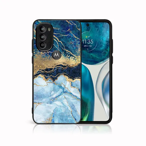 MY ART Ochranný kryt Motorola Moto G71 5G BLUE MARBLE (141)