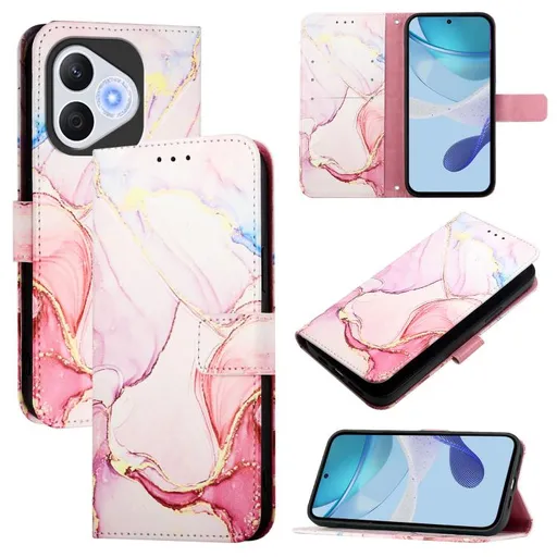 ART MARBLE Peňaženkový kryt pre Honor 400 Lite ROSE GOLD