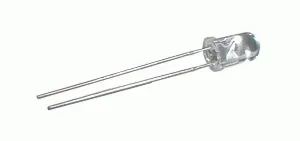 LED  5mm  červená  2500mcd/15°  číra