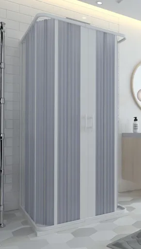 FORTE - Sprchová zástena FLEX - SATURNO NEW - Rozmer A - 100, Rozmer B - 100, Rozmer C - 185, Typ otvárania - Zatváranie do stredu OLBBXF152001