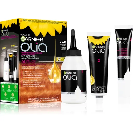 Garnier Olia Big Kit permanentná farba na vlasy odtieň 7.40 Intense Copper 1 ks