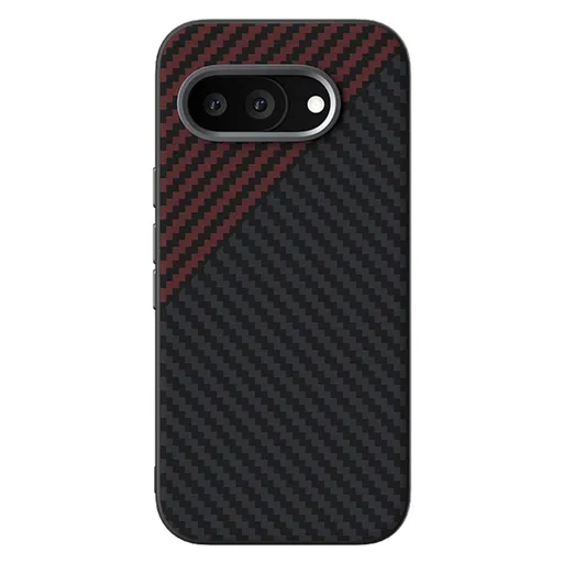ABEEL C CARBON Ochranný kryt pre Google Pixel 9a BLACK-RED