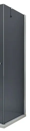 MEXEN - Bočná stena pre-Roma, Lima 120x190 cm 6mm chróm, grafit 850-120-000-01-40