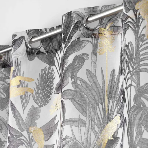 Záclona s metalickou potlačou paliem