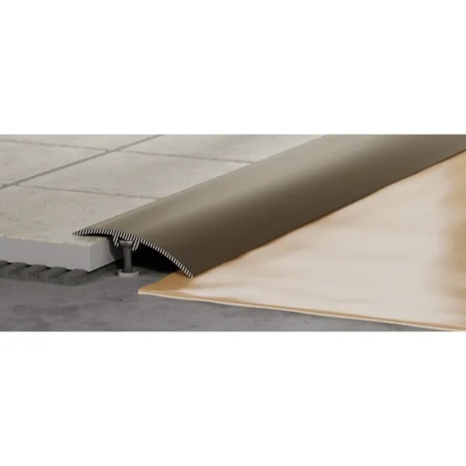 Lišta prechodová Havos bronz, hliník elox, dĺžka 90 cm, výška hrany 8 mm, LP3ALEBR90