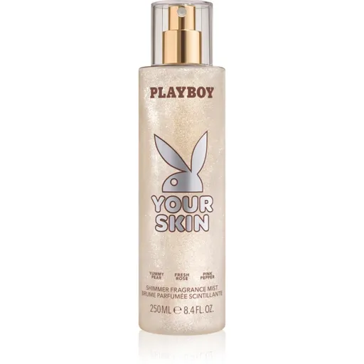 Playboy Your Skin telový sprej s trblietkami pre ženy 250 ml