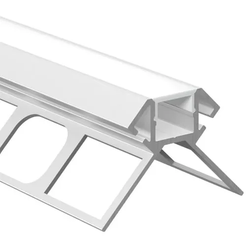 Lišta pre led pásku McLED strieborná mat, hliník, dĺžka 200 cm, výška hrany 10 mm, ML-761.045.43.S2