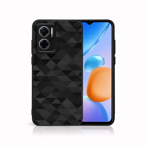 MY ART Ochranný kryt pre Xiaomi Redmi 10 5G BLACK TRIANGLES (232)