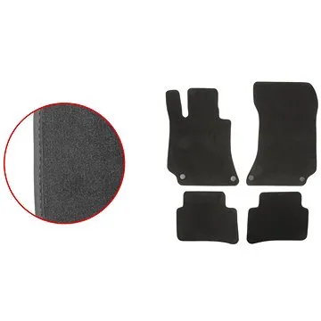 ACI textilné koberce pre MERCEDES-BENZ W212 E 09-13  EXCLUSIVE (originálna fixácia) sada 4 ks (3044X62E)