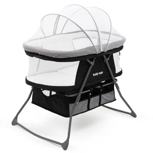 Baby Mix Detská skladacie kolíska Dreamy Nestčierna, 92 x 70 x 76 cm