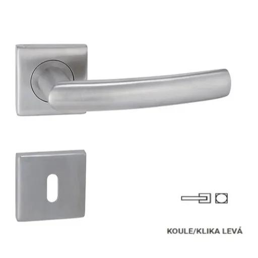 Kľučka Naturel Esso brúsená nerez, kľučka/guľa ľavá, PZ