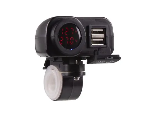 Nabíjačka USB STU 34708 s voltmetrom na motocykel