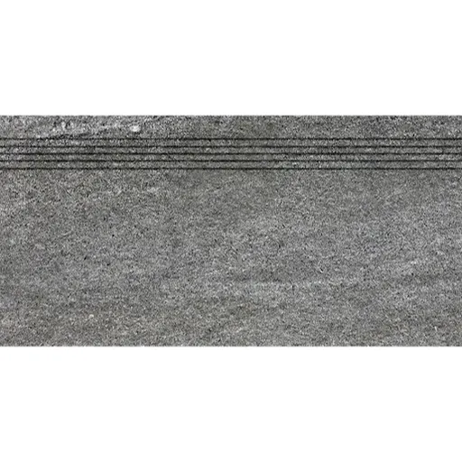 Schodovka Rako Quarzit tmavo sivá 30x60 cm reliéfna DCVSR738.1