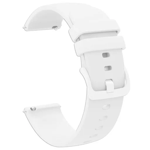 SILICONE Univerzálny remienok pre smart hodinky - šírka 18mm biely