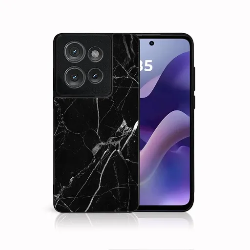 MY ART Ochranný kryt pre Motorola Moto G86 5G BLACK MARBLE (142)